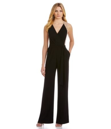 Xscape Beaded-Back Jumpsuit