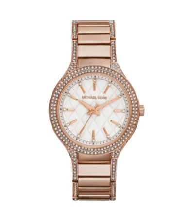 all michael kors michael kors kerry rose goldtone quilted dial watch ...
