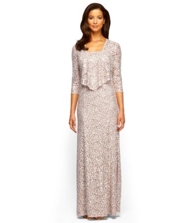 Alex Evenings Lace A-Line Jacket Dress | Dillards