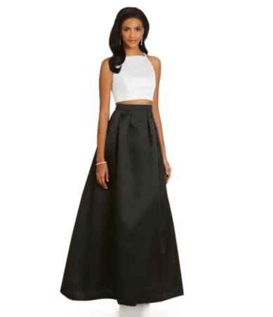 Xscape Satin 2-Piece Gown
