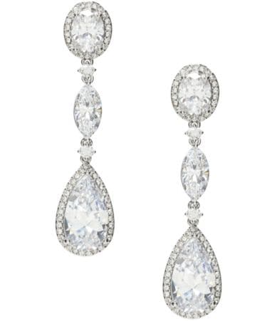 Wedding Bridal Jewelry accessories jewelry bridal dillards com nadri oval cubic zirconia drop earrings