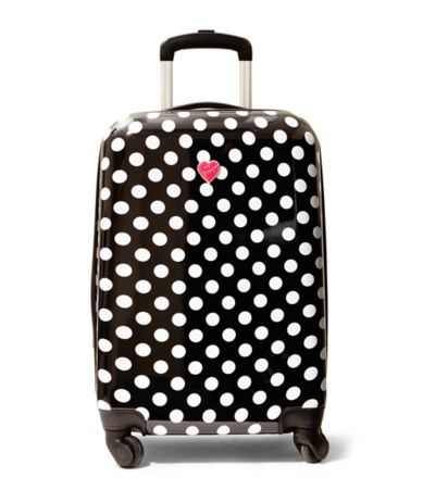 Betsey Johnson Polka Dot Luggage. Betsey Johnson Heart Quilted Bow