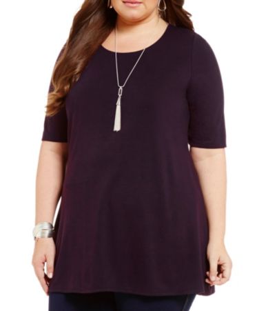 dillard's plus size tops