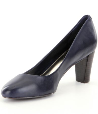 ralph lauren navy blue pumps