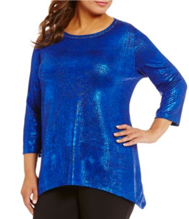 dillard's plus size tops