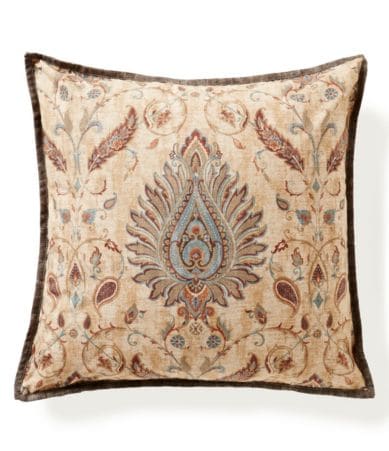 Villa by Noble Excellence Savino Medallion Tapestry Square Pillow