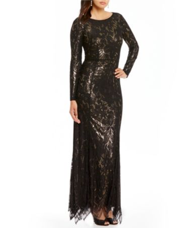 js collections illusion lace gown
