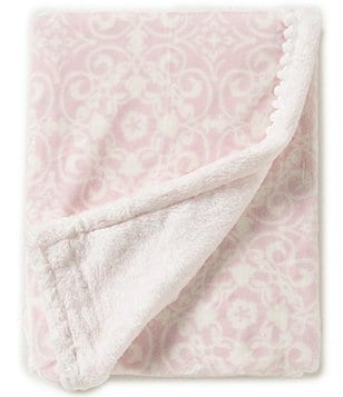 Edgehill Collection Baby Girls Toile Pom Blanket