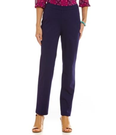 Allison Daley Petite Comfort Knit Slim Leg PullOn Pants Dillards