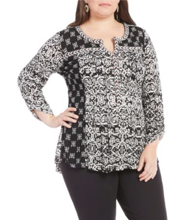 dillard's plus size tops