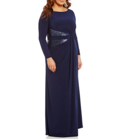 adrianna papell jersey gown