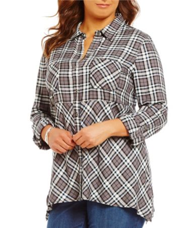 dillard's plus size tops