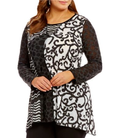 dillard's plus size tops