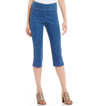 pull on denim capris