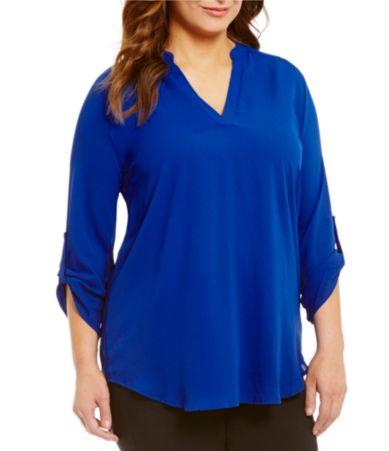 dillard's plus size tops