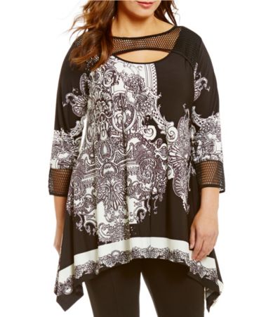 dillard's plus size tops