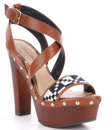 Gianni Bini Zanita Nautical CrissCross Studded Platform Sandals Dillards
