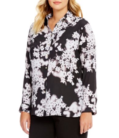 dillards calvin klein plus size tops