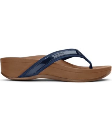navy vionic flip flops