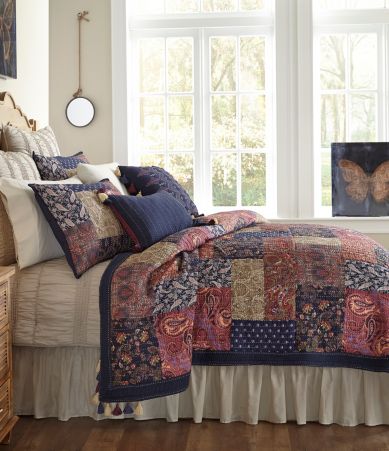 Studio D Lindsay Tasseled Patchwork Cotton Voile Quilt Mini Set Dillards