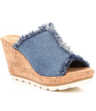 Minnetonka York Denim Wedge Sandals Dillards 1592