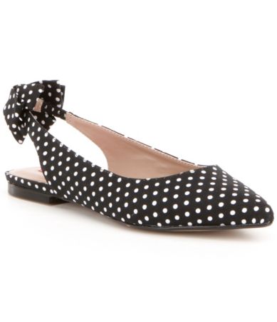 slingback flats with bow
