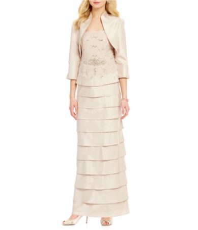 Jessica Howard LaceBodice Tiered Jacket Dress Dillards