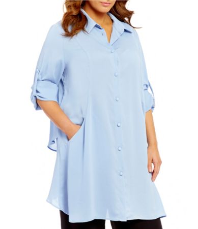 dillard's plus size tops