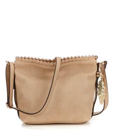 Jessica Simpson Camile Studded CrossBody Bucket Bag Dillards