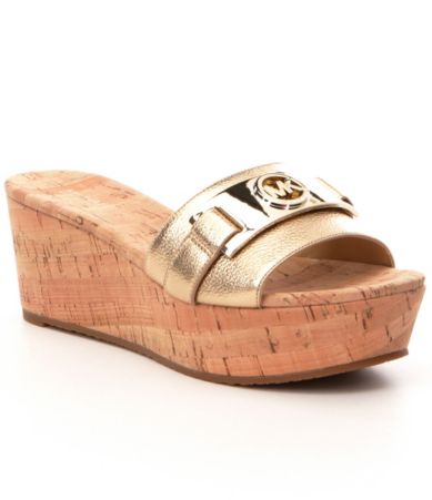 michael kors warren platform slide sandals