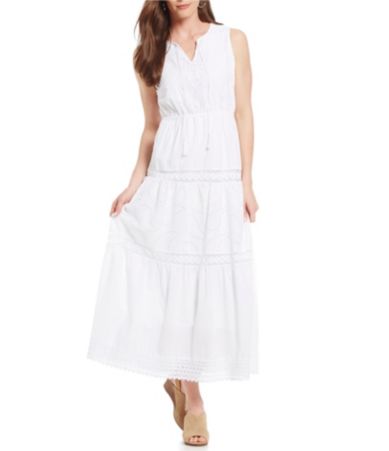 Reba Embellished Tiered Maxi Dress Dillards