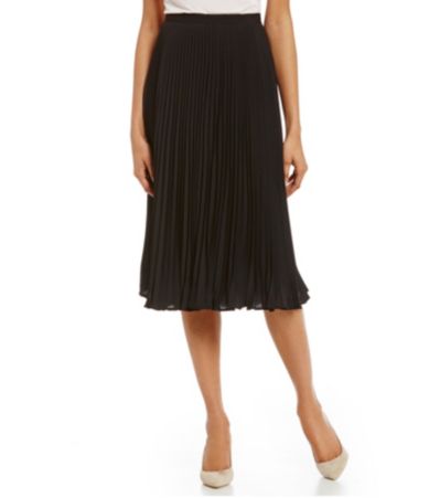 Calvin Klein Pleated ALine Skirt Dillards