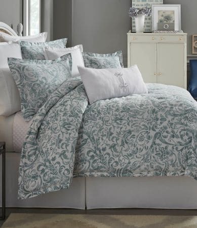 Southern Living In Bloom Collection Dunmore Floral Scroll Satin