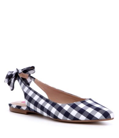 slingback flats with bow