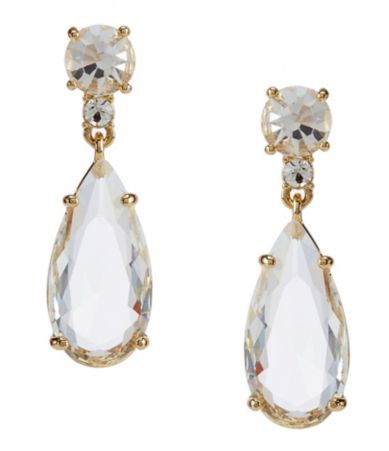 kate spade new york Crystal Cascade Teardrop Earrings Dillards