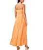 Color:Cadmium Orange - Image 2 - V-Neck Sleeveless Maxi Dress