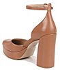 Color:Toffee - Image 4 - 27 EDIT Giovanna Leather Ankle Strap Platform Dress Pumps