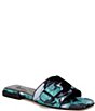 Color:Skyway Blue Multi - Image 1 - 27 EDIT Naomi Floral Fabric Oversized Buckle Casual Slide Sandals