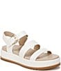 Color:White - Image 1 - 27 EDIT Zizi Leather Strappy Platform Casual Sandals