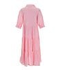 Color:Soft Pink - Image 2 - Big Girls 7-16 Balloon Sleeve A-Line Midi Dress