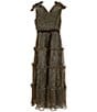 Color:Black/Yellow - Image 1 - Big Girls 7-16 Tiered Maxi Dress