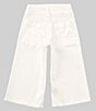 Color:White - Image 2 - Little Girls 2T-6X Wide Leg Denim Pants