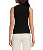 Color:Black - Image 2 - Ribbed Knit Scoop Neck Sleeveless Tank
