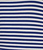Color:Blue/White - Image 4 - Striped Ribbed Knit Scoop Neck Sleeveless Tank