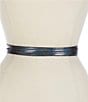 Color:Black - Image 1 - 1#double; Skinny Genuine Leather Wrap Belt