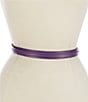 Color:Violet - Image 1 - 0.86#double; Skinny Leather Wrap Belt