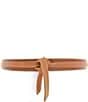 Color:Tan - Image 2 - 0.86#double; Skinny Leather Wrap Belt