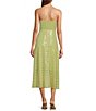 Color:Matcha Green - Image 2 - Sequin Halter Neckline Sleeveless Midi Dress