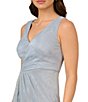Color:Sky Blue - Image 3 - Sleeveless Metallic Mesh Cascade Gown