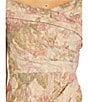 Color:Rose Multi - Image 3 - Floral Print Off-the-Shoulder Back Slit Gown